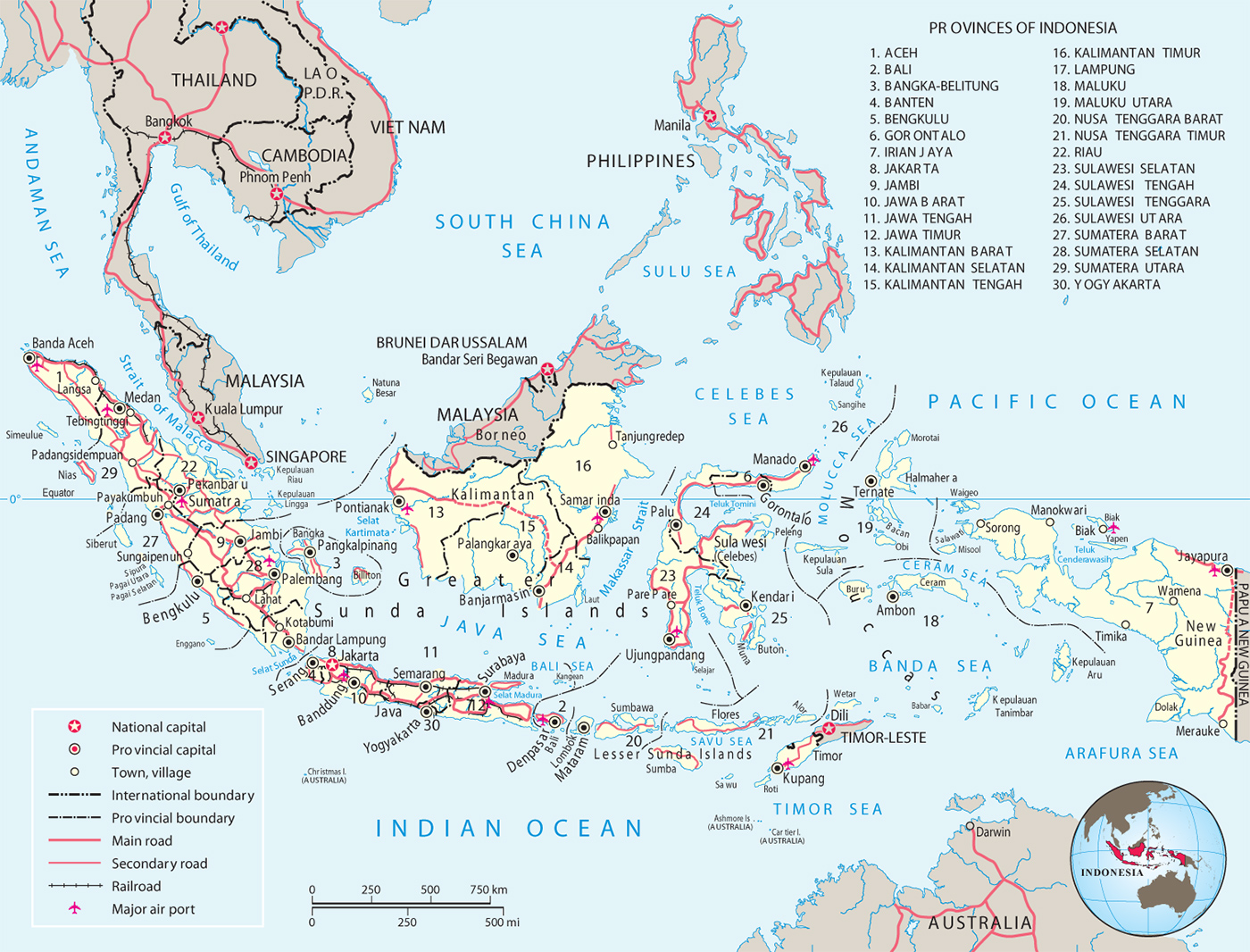 Capital Of Indonesia On Map Indonesia Map, Flag. Capital Jakarta