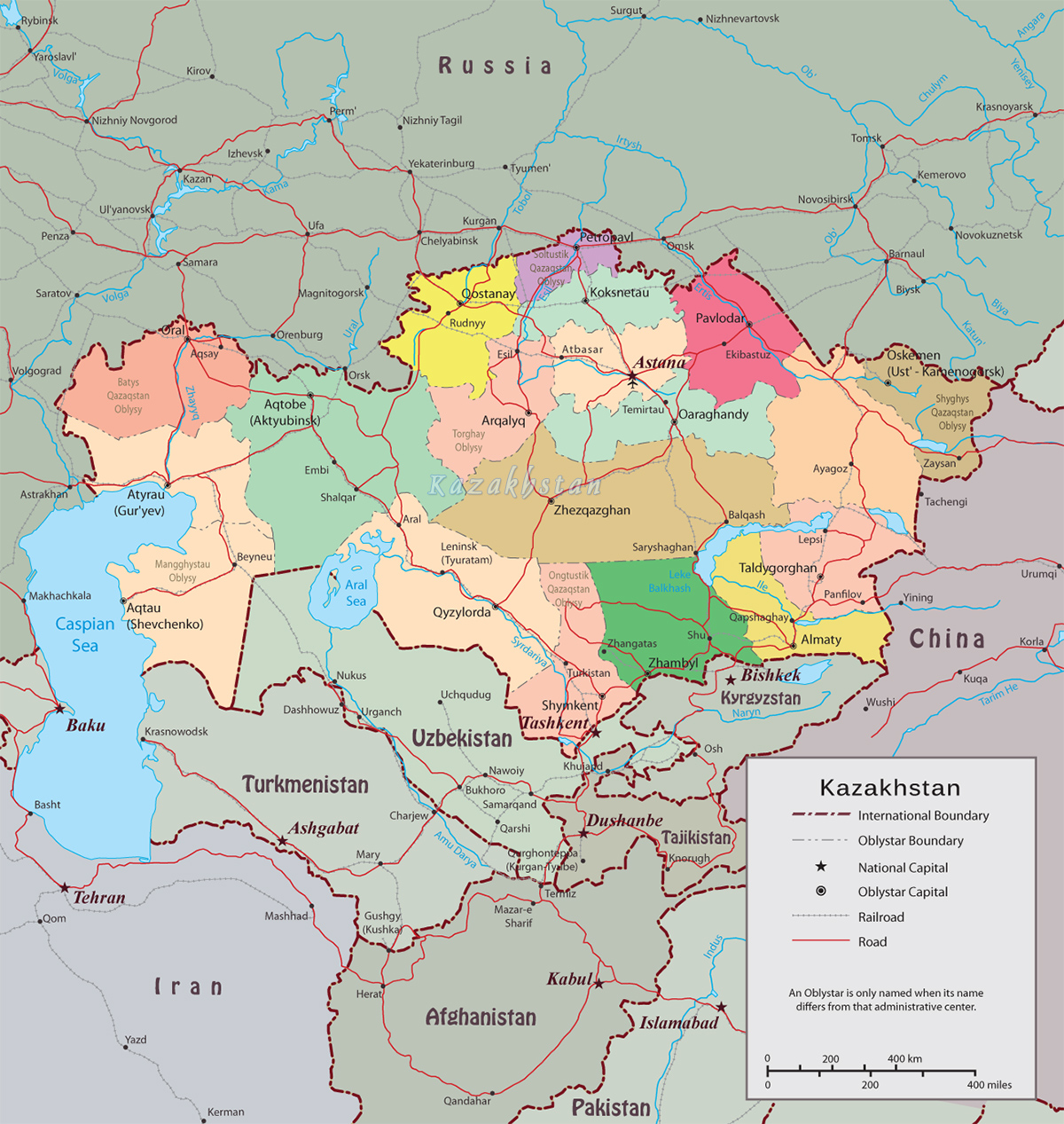 Map Kazakhstan