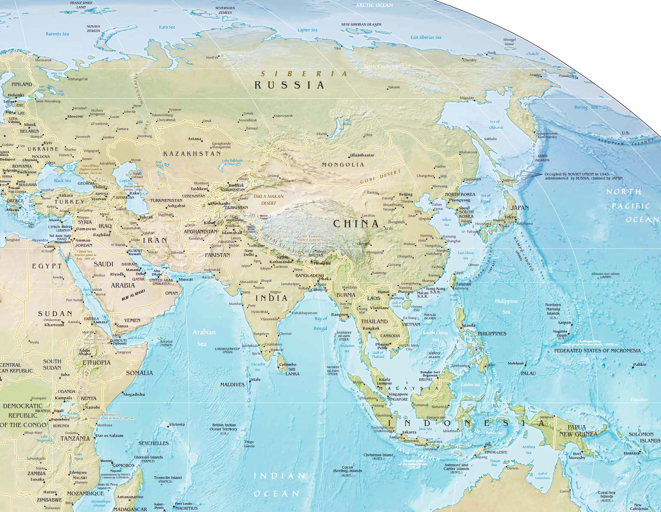 Map Quiz On Asian Landforms 100