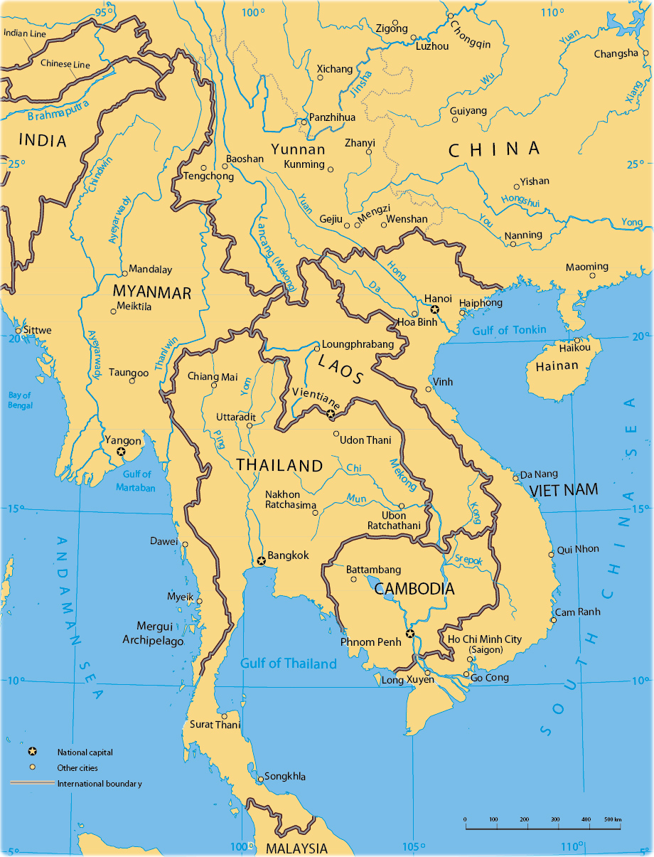 The Lines Drew On The Physical Maps In Southeast Asia 76